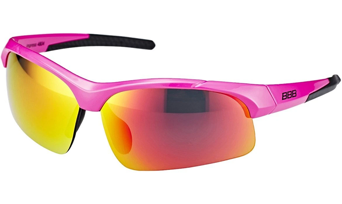 BBB BSG-48 Impress Small Fit Sport Glasses - Pink Frame Mirrored S for Sunglasses