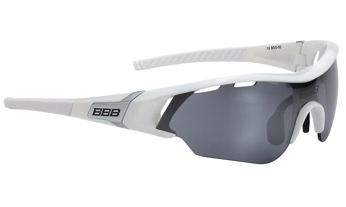 BBB BSG-50 Summit Sport Glasses - White Frame Smoked Lens for Sunglasses - Image 2