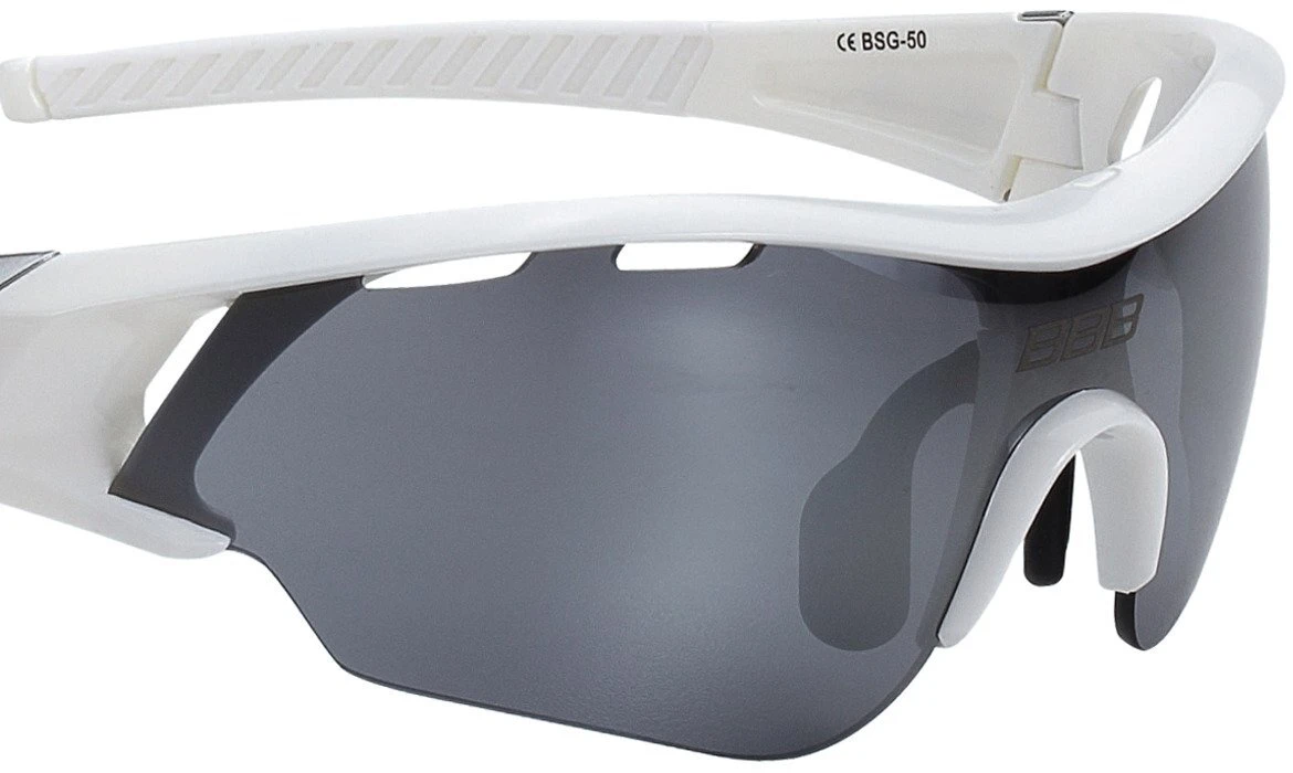 BBB BSG-50 Summit Sport Glasses - White Frame Smoked Lens for Sunglasses - Image 3