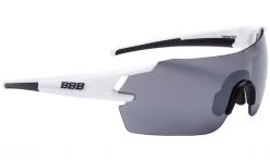BBB BSG-53 FullView Sport Glasses - White Frame Smoked Lens for Sunglasses