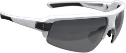 BBB Impulse Sports Glasses - Glossy White/Dark Grey Frame Smoke Le for Sunglasses