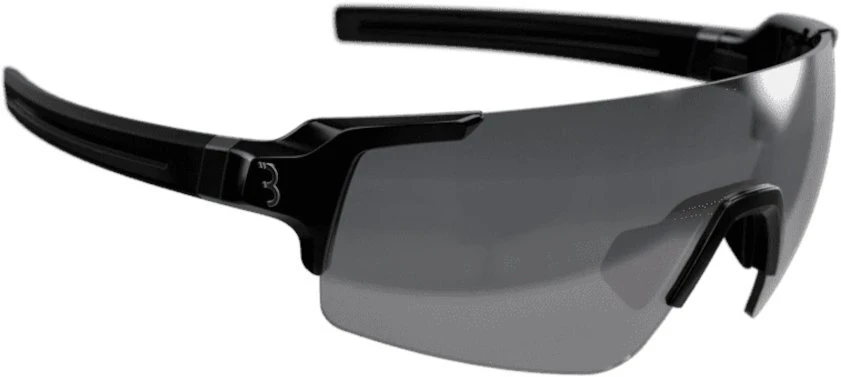 BBB Fullview Sports Glasses - Glossy Black Frame Smoke Lens for Sunglasses - Image 2