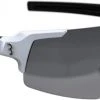 BBB Fullview Sports Glasses - Glossy White Frame Smoke Lens for Sunglasses