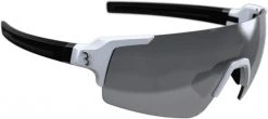 BBB Fullview Sports Glasses - Glossy White Frame Smoke Lens for Sunglasses