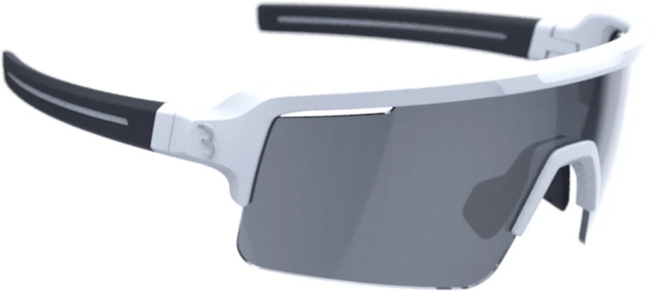 BBB Fuse Sunglasses - Matte White/Black Frame Smoke Flash Mirror L for Sunglasses - Image 2