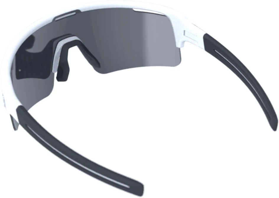 BBB Fuse Sunglasses - Matte White/Black Frame Smoke Flash Mirror L for Sunglasses - Image 6